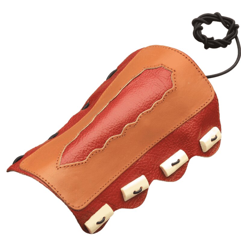 elTORO Traditioneller Armschutz Bone Rot