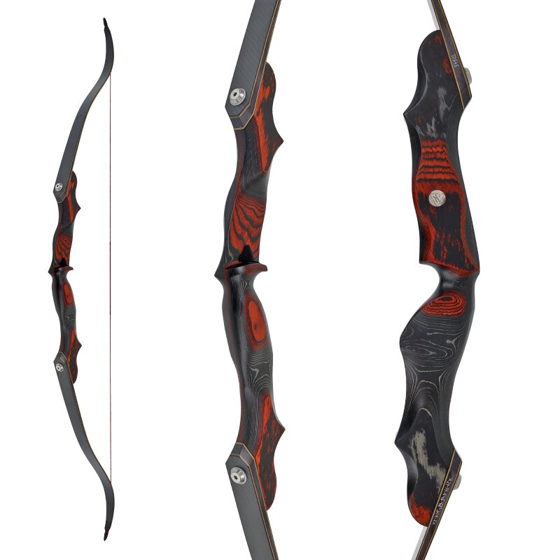 C.V. EDITION by SPIDERBOWS Condor - Rubin - 62 Zoll - 30 lbs | CVX - Take Down Recurvebogen | Rechtshand