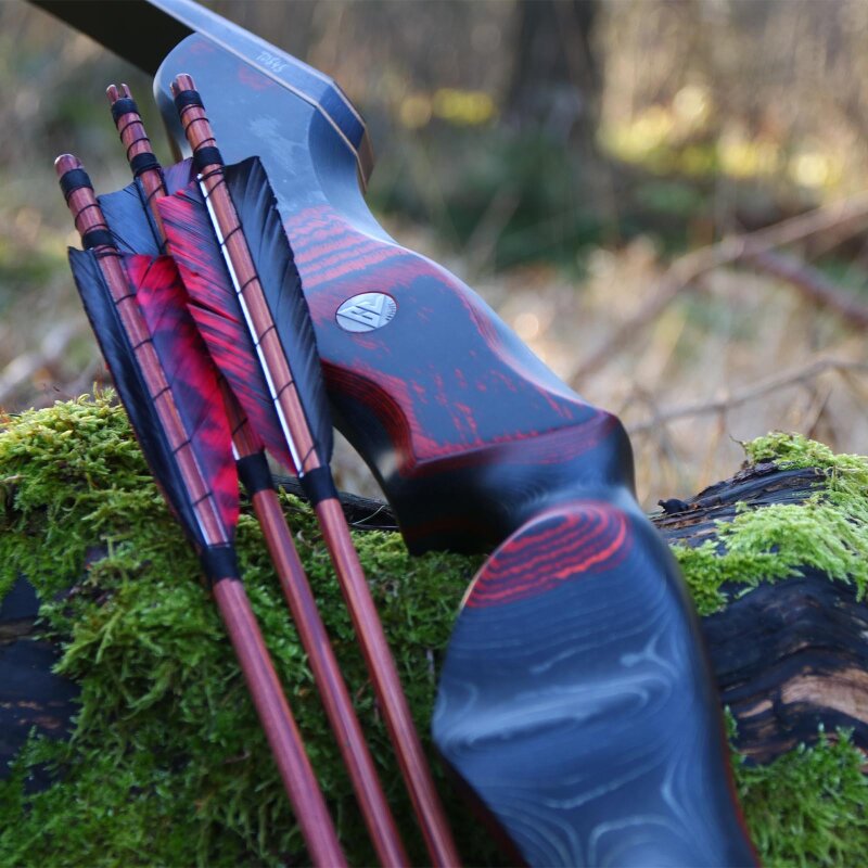 C.V. EDITION by SPIDERBOWS Condor - Rubin - 62 Zoll - 30 lbs | CVX - Take Down Recurvebogen | Rechtshand
