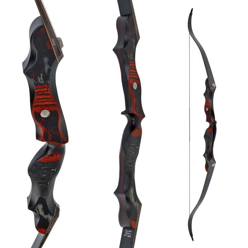 C.V. EDITION by SPIDERBOWS Condor - Rubin - 62 Zoll - 30 lbs | CVX - Take Down Recurvebogen | Rechtshand